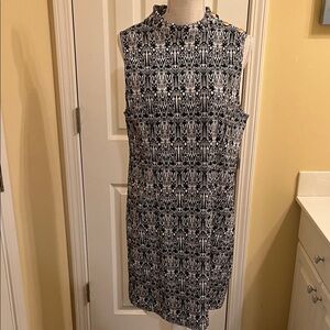 Kensie Sleeveless Geometric Print Sheath Dress, Size XL